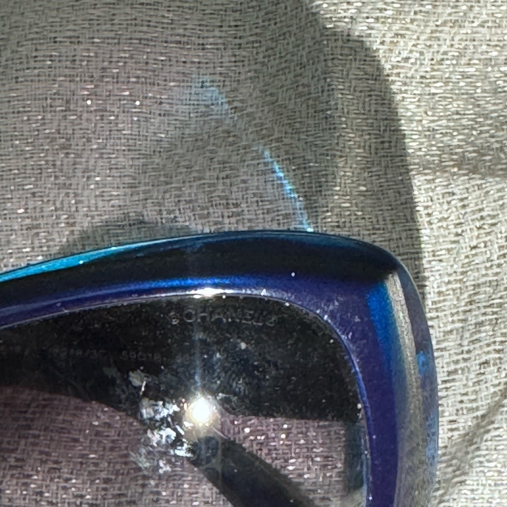 CHANEL CC Sunglasses 5183 Blue CC square-frame sunglasses Fashion Luxury VINTAGE - Picture 12 of 17